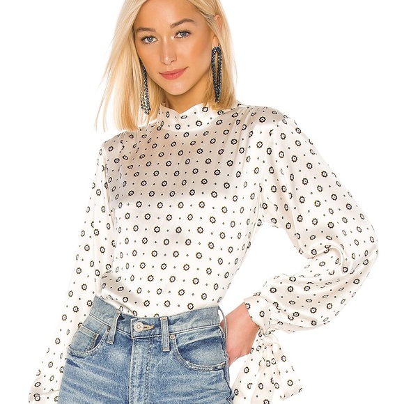 Anine Bing Tops - Anine Bing Esther 100% Silk Satin Top